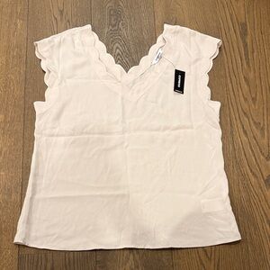 Express Blush Scalloped Top